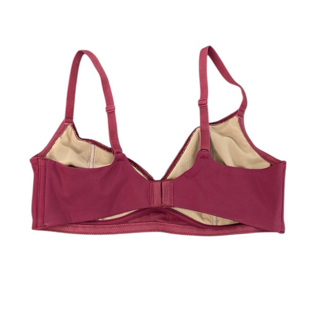 knix Burgundy Lace Wireless Bra - Picture 3 of 7